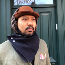 Load image into Gallery viewer, Kynsho Hoodie Scarf - Blue